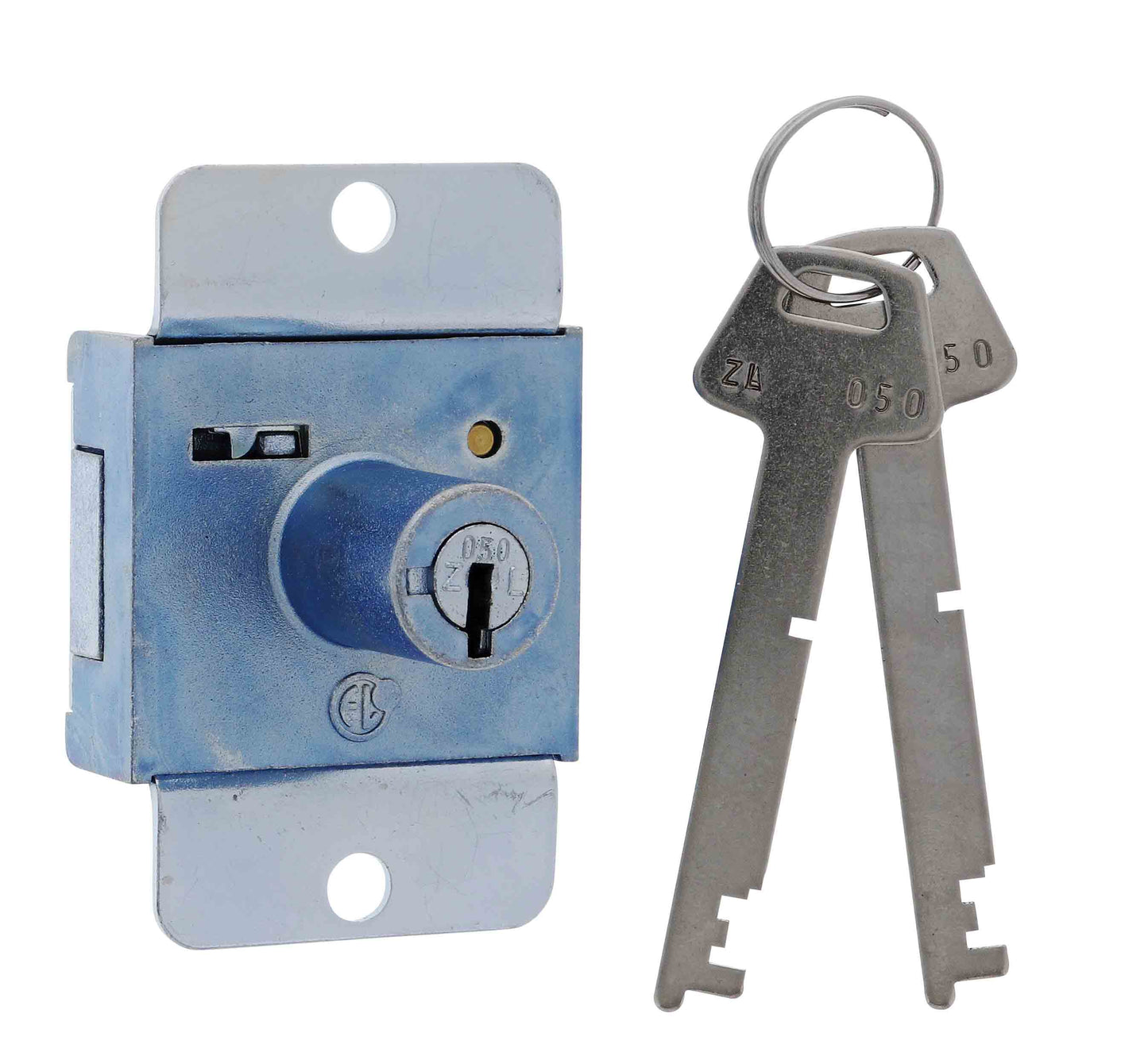 Firstlock 22MM Projection Lock, Keyed to Differ Poly Bag, Zinc Plate