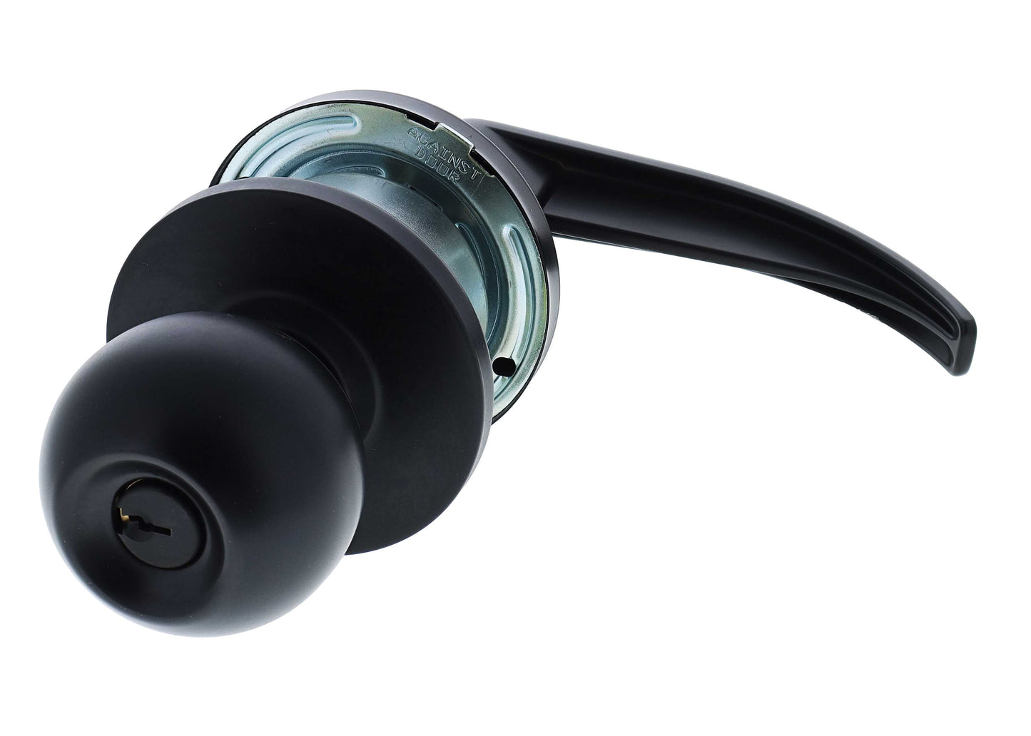 Carbine Newmarket 3000 Cylindrical Vestibule set, Knob disabled lever, 70mm backset, C4 Keyed to Differ, Boxed, Matte Black