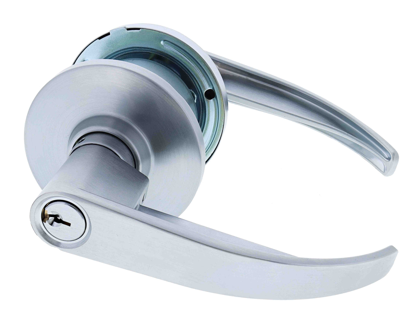 Carbine Newmarket 6000 Cylindrical Classroom set, Disability Lever, 70mm backset, C4 Keyed to Differ, Boxed, Brushed Satin Chrome