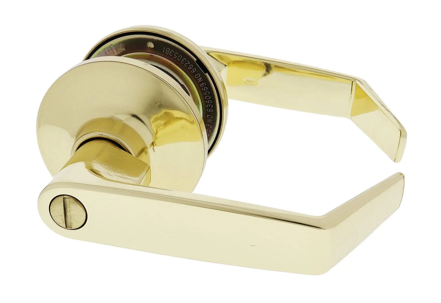 Carbine Rosehill Tiebolt Privacy set, 60-70mm backset, Boxed, Polished Brass