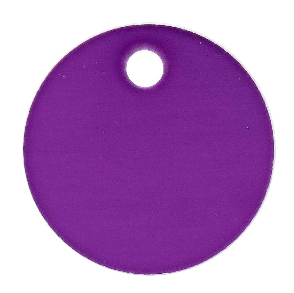 Anondised Engraving Disc Purple, 25MM X 1.2MM, Pack of 25