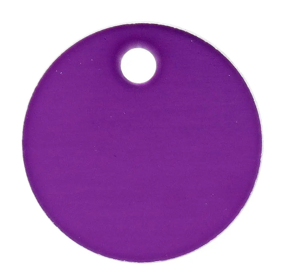 Anondised Engraving Disc Purple, 25MM X 1.2MM, Pack of 25