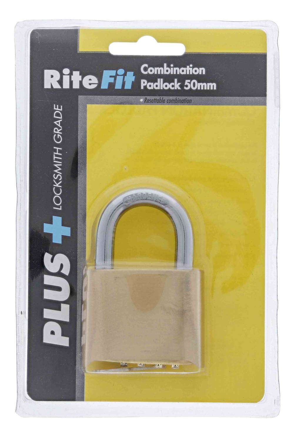 Lenlok RPC50 Four Wheel Reset-able Combination Padlock, , Display Pack