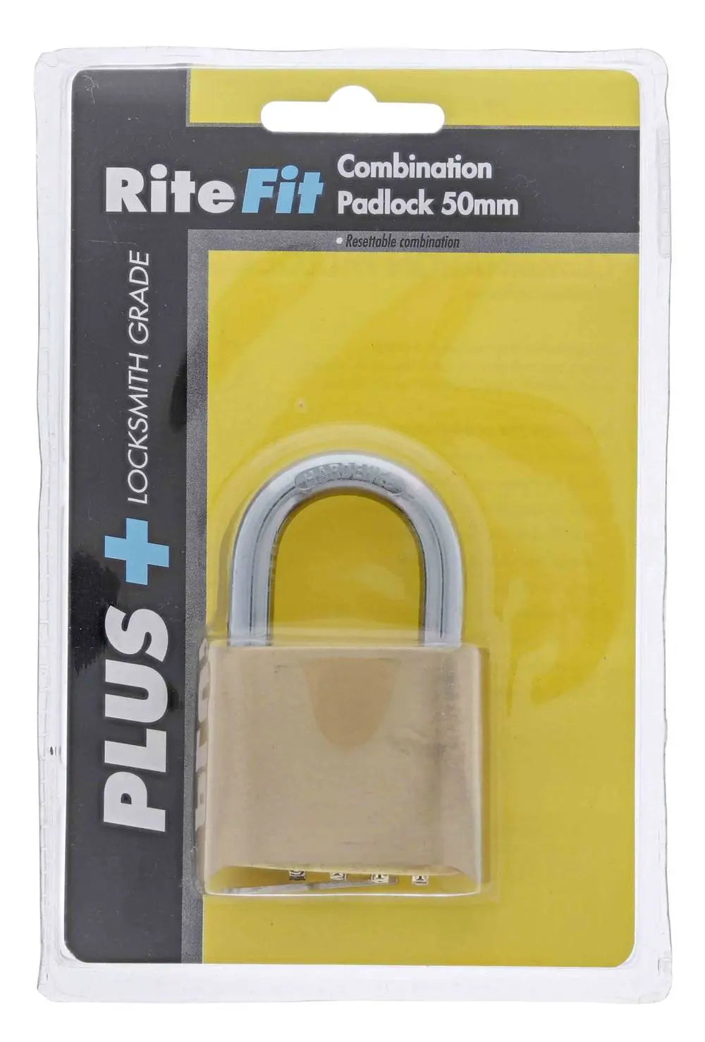 Lenlok RPC50 Four Wheel Reset-able Combination Padlock, , Display Pack