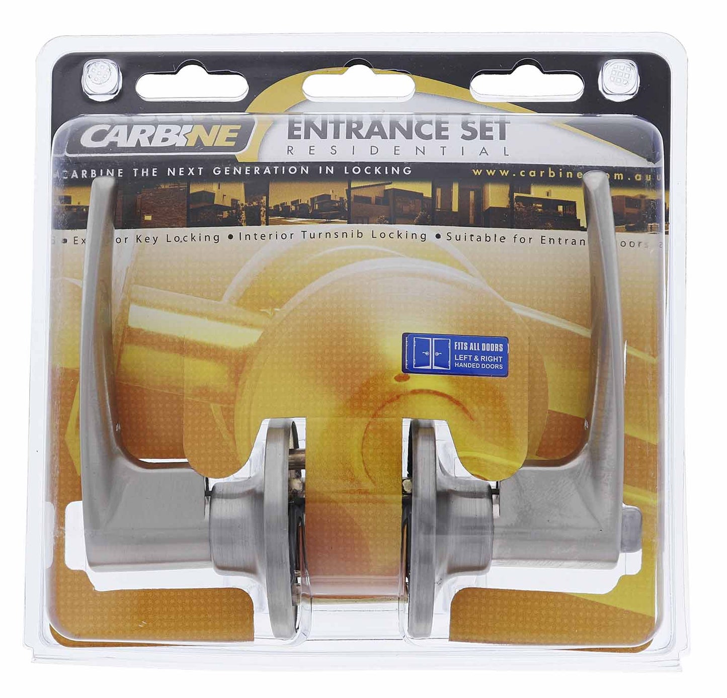 Carbine Kingston SL7000 Tiebolt Standard Entrance Lever set, C4 Keyed to Differ, Display Pack, Stainless Steel