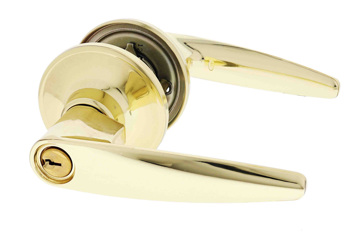 Carbine Kingston SL7000 Tiebolt Standard Entrance Lever set, C4 Keyed to Differ, Boxed, Polished Brass