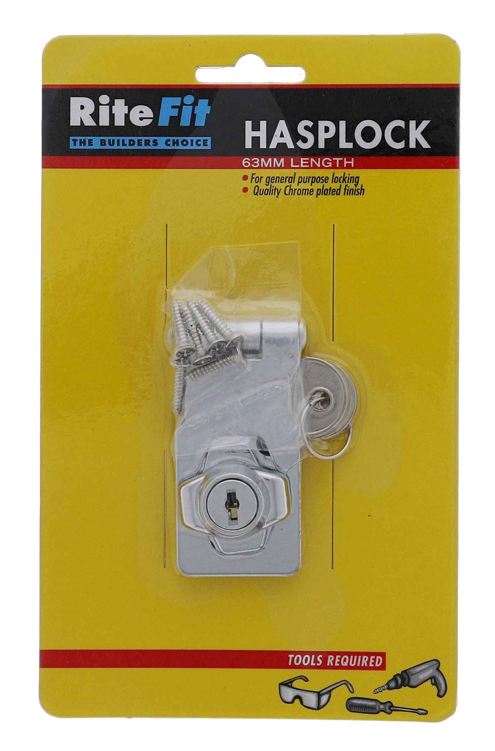 Lenlok STAR2-5 63MM Lockable Hasp n Staple, Keyed to Differ , Display Pack