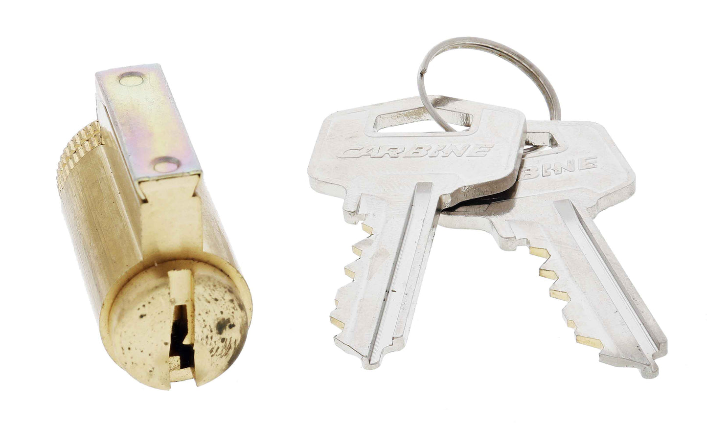 Carbine SS and SL Series Lockset Cylinder, 6 pin, Tes5 Keyed to Differ, Polished Brass