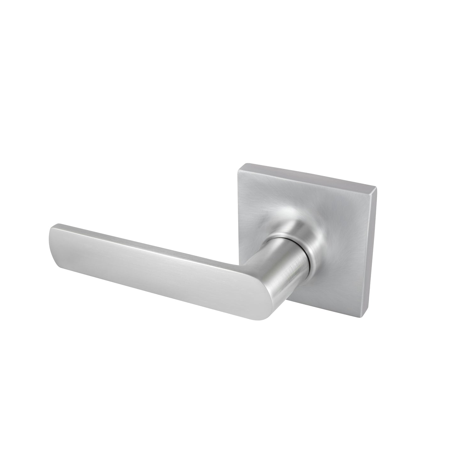 TradePro Square Rose Bela Dummy Trim Lever in Satin Chrome