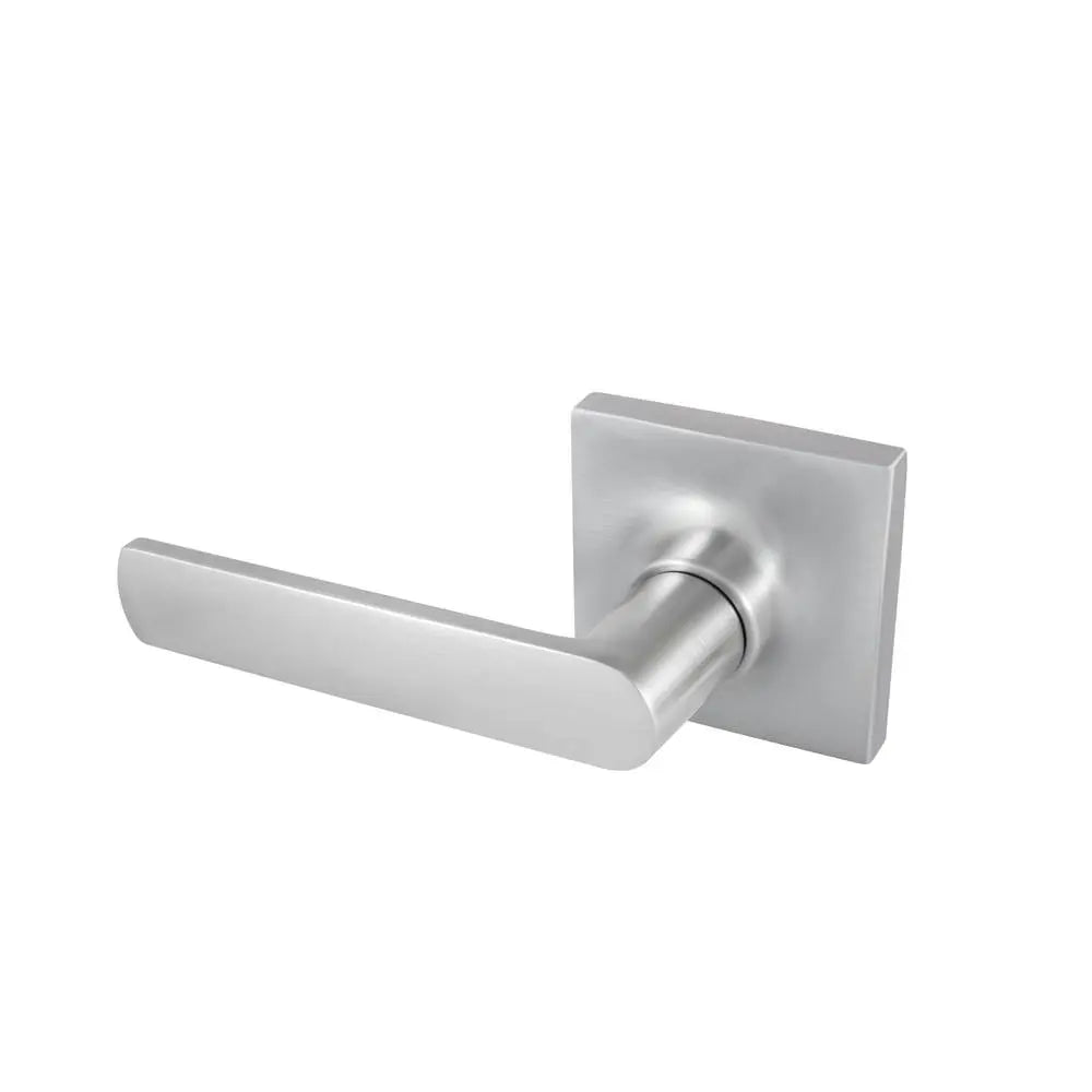 TradePro Square Rose Bela Passage Lever Set in Satin Chrome