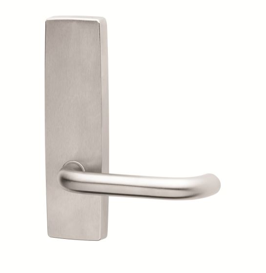 1805 SQUARE END PLATE & 70 LEVER in brushed metal finish, ideal for mortice lock furniture in door hardware applications.