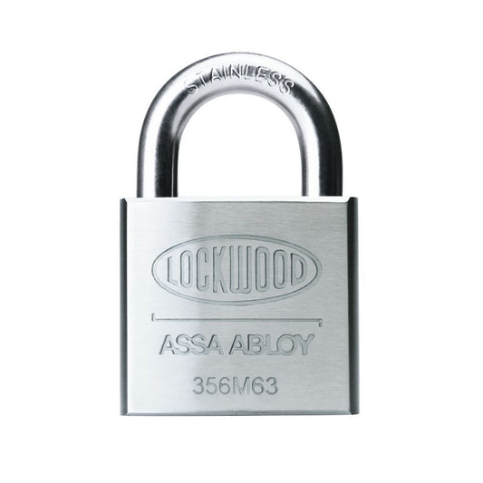 356M 63MM S/STEEL BODY PADLOCK D/LOCKING 25MM STAINLESS STEEL 11MM DIAMETER SHACKLE - 5KA