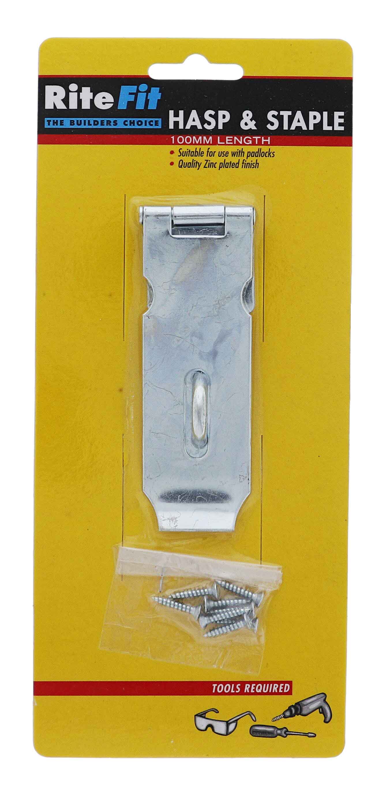 Lenlok APL6972 115MM Hasp n Staple, No Padlock , Display Pack