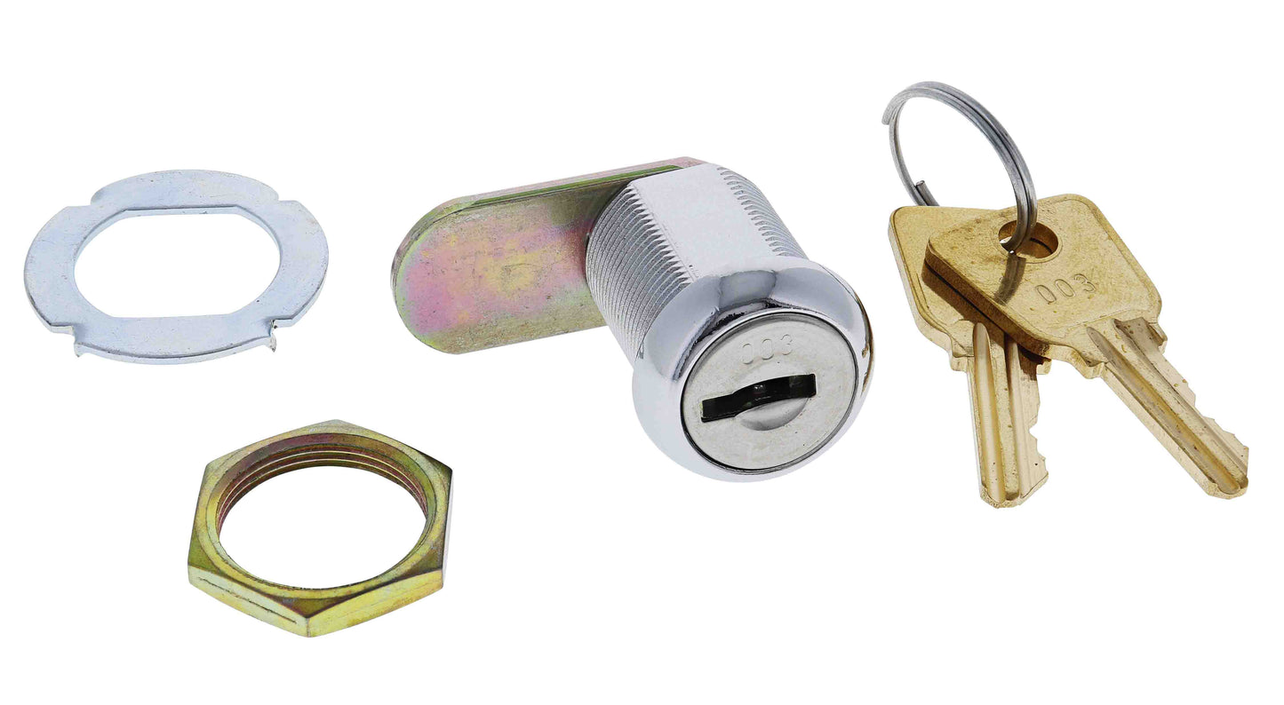 Lenlok LKW2 22MM Round Face Non-mastered Cam Lock, 27mm cam, Keyed Alike CL003