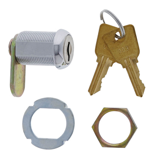 Lenlok LKW2 22MM Round Face Non-mastered Cam Lock, 27mm cam, Keyed Alike CL003
