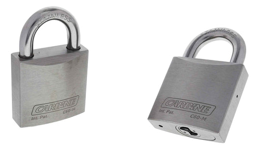 Carbine C60 Stainless Steel Marine Padlock, 11mm X 27mm SS Shackle, Keyed to Differ