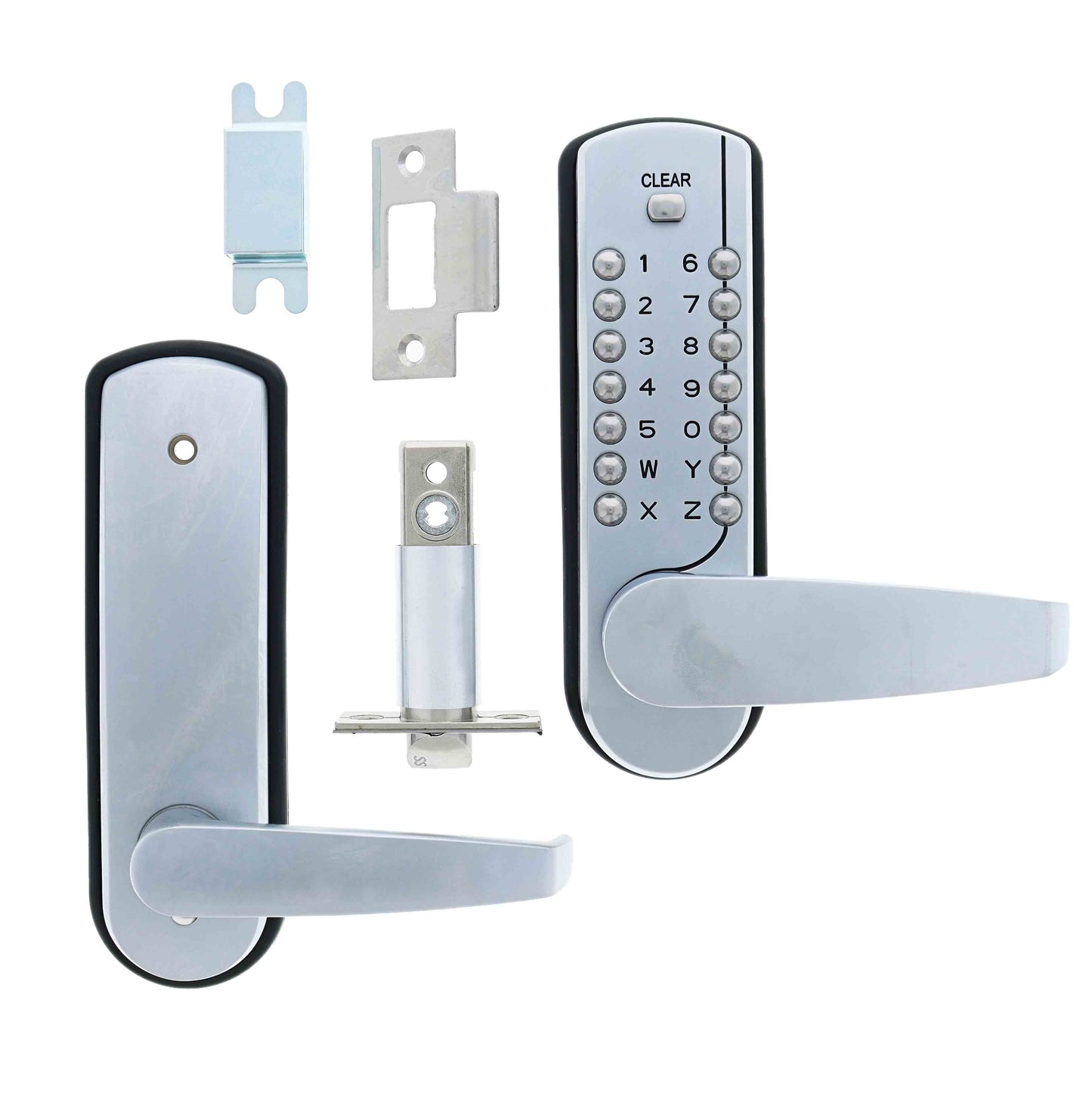 Carbine CDL7200LL Heavy Duty BCA compliant, Dual Lever, Digital 60mm backset, Satin Chrome, Display pack