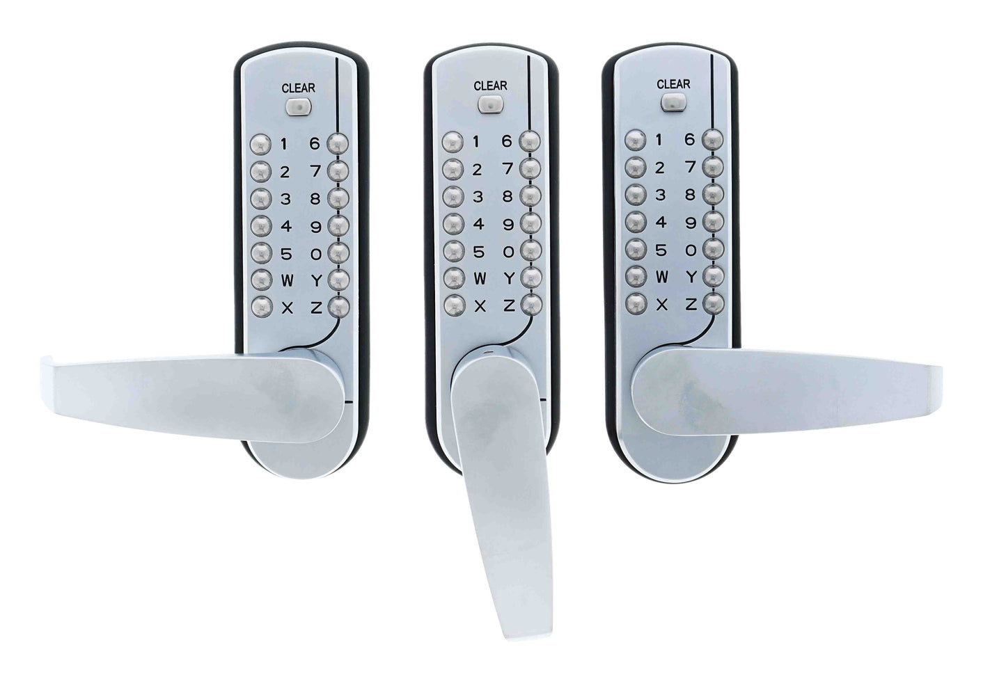 Carbine CDL7200LL Heavy Duty BCA compliant, Dual Lever, Digital 60mm backset, Satin Chrome, Display pack