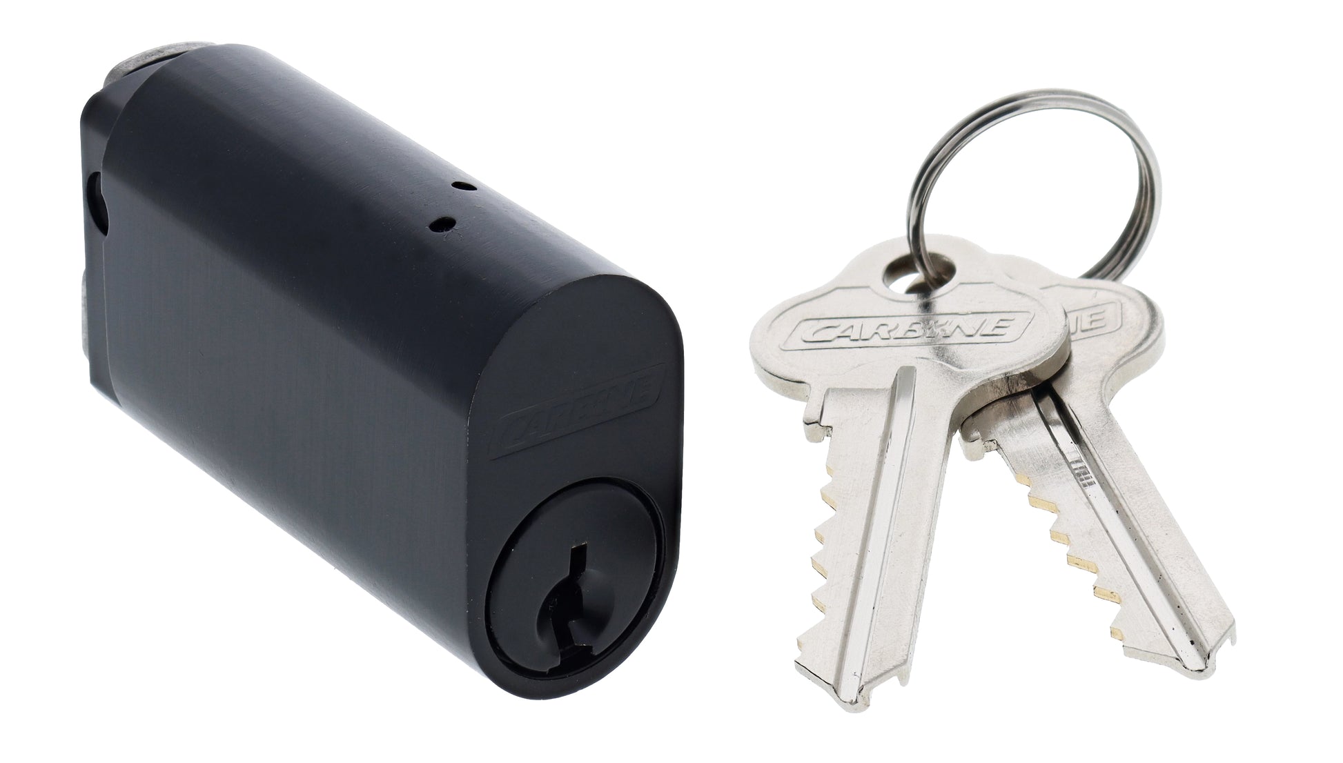 Oval Cylinder, 6 pin 48mm cylinder X Cam, C4 Keyed to Differ, Boxed, Matte Black Carbine Hardware