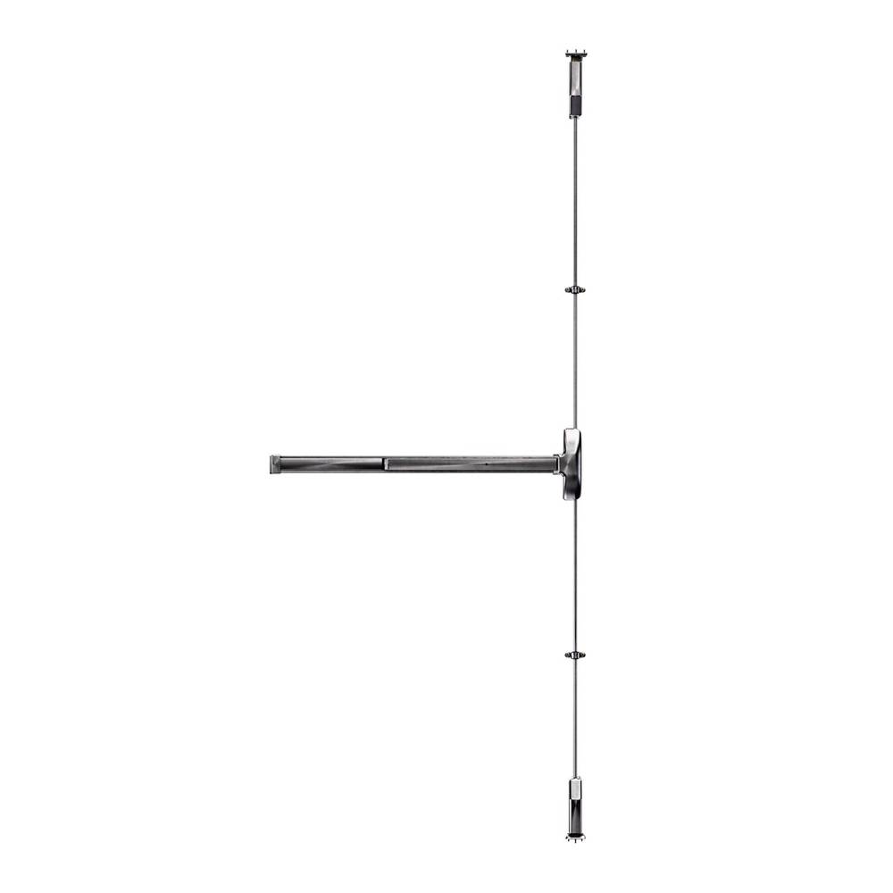 Carbine Panic Exit Device CPE-2P-D-3 with 2-point locking for single doors, stainless steel finish, fits 915mm x 2130mm, includes dogging feature.