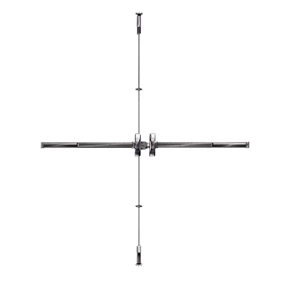 Carbine Panic Exit Device CPE-2P-DBL-D-3 for double doors with 2-point locking, stainless steel finish, fits 915mm x 2130mm doors.