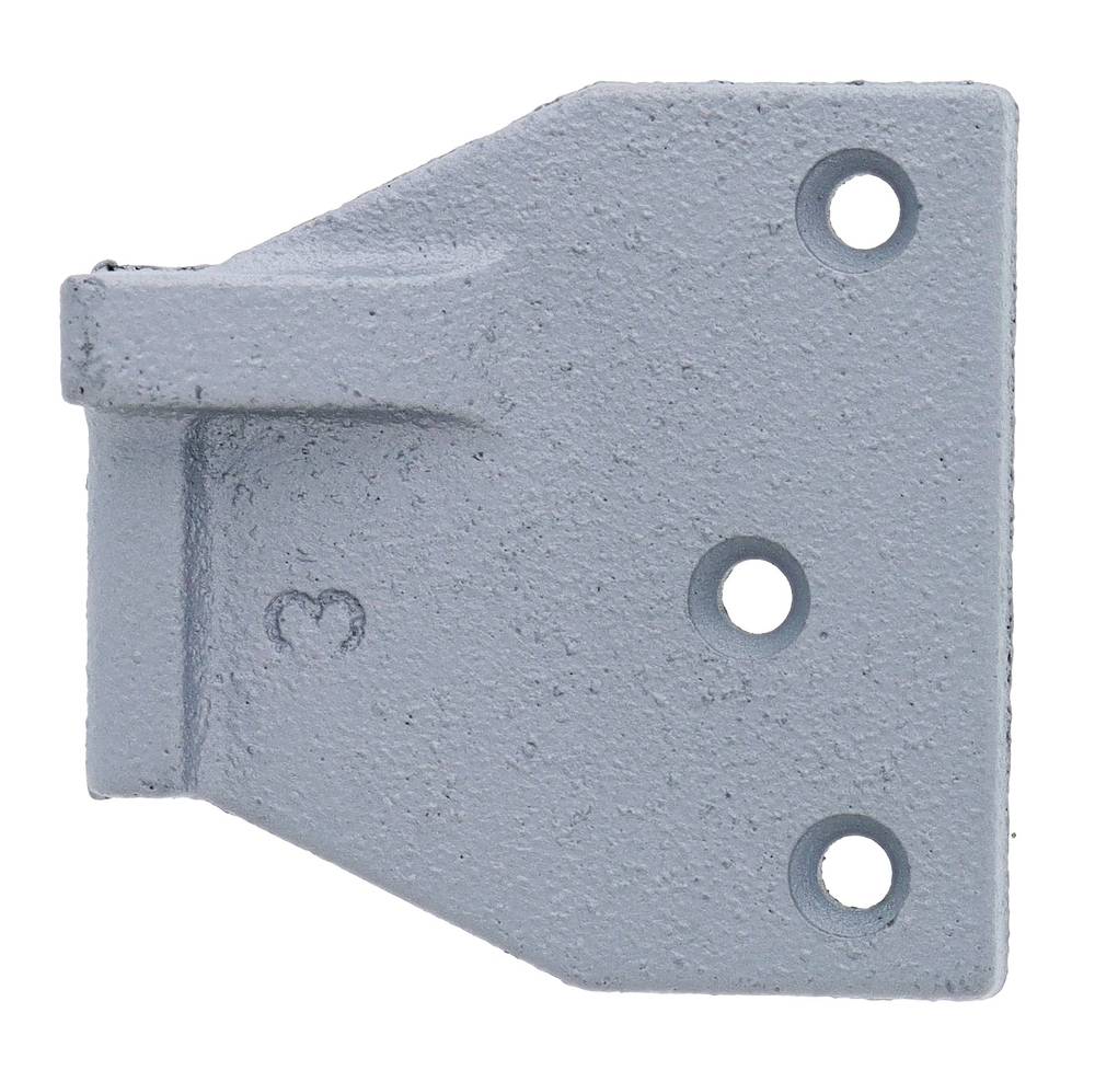 Carbine Panic Exit Double door strike plate suits CPE, Silver with four mounting holes and textured finish. Ideal for enhancing double door security.