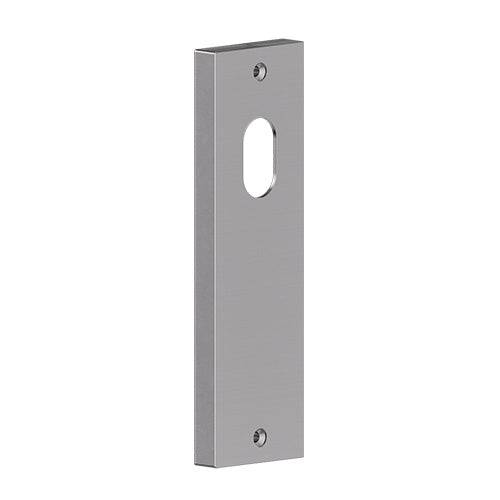 Carbine Serens CSF19 Cylinder-Internal Plate in stainless steel with rectangular design for mortice lock furniture. Durable and sleek security hardware.