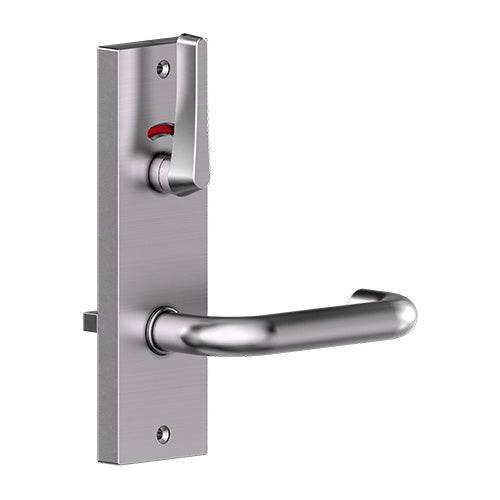 Carbine Serens CSF19 stainless steel lever with disabled turn and internal rectangular plate, featuring a 7-lever mortice lock system.