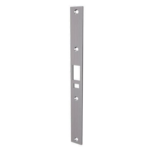 Carbine Longreach CSM72 face plate in stainless steel, 260mm x 25mm, designed for mortice lock fittings and secure hardware installation.