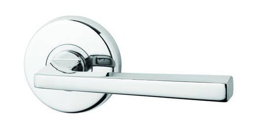 VELOCITY PASSAGE SET & 28 LEVER TP residential leverset in polished chrome finish, ideal for modern door hardware applications.