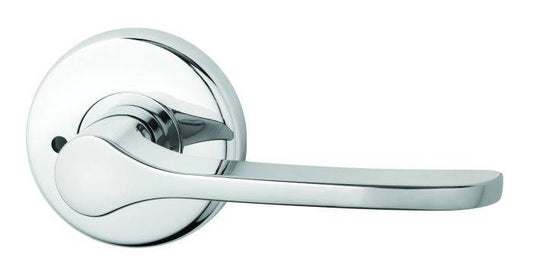 VELOCITY PRIVACY SET & 34 LEVER TP polished chrome residential leverset with sleek modern design for door hardware applications.