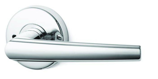 VELOCITY PRIVACY SET & L2 LEVER TP in polished chrome finish, sleek residential leverset for modern door hardware applications.