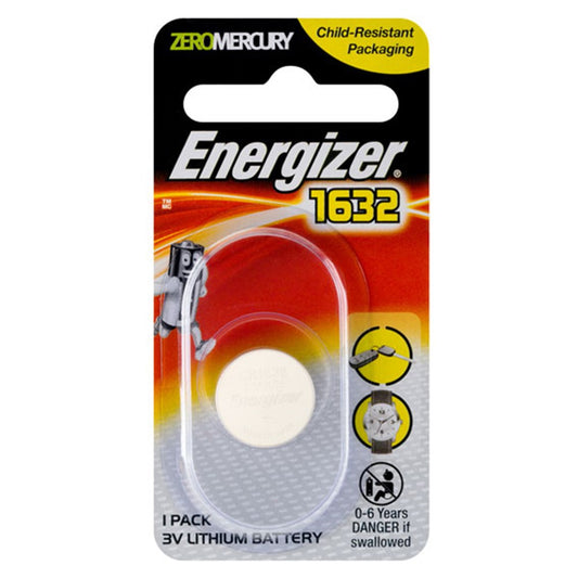 Energizer CR1632 3V Coin Cell Lithium Battery Pack of 1