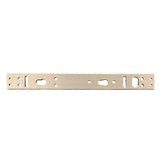 FSH Maglock Mounting Plate - FEM4300 Mount in anodised aluminium, 268x25x4mm, designed for secure installation of FEM4300 magnetic locks.