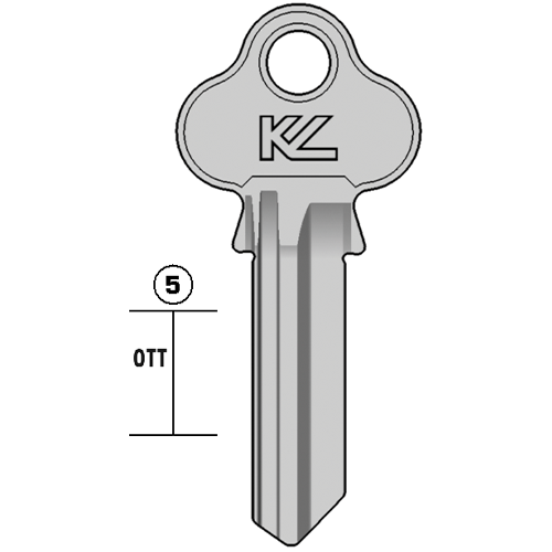 Keyline Lkw5 Domestic Key Blank to suit Lockwood silca: Lw4