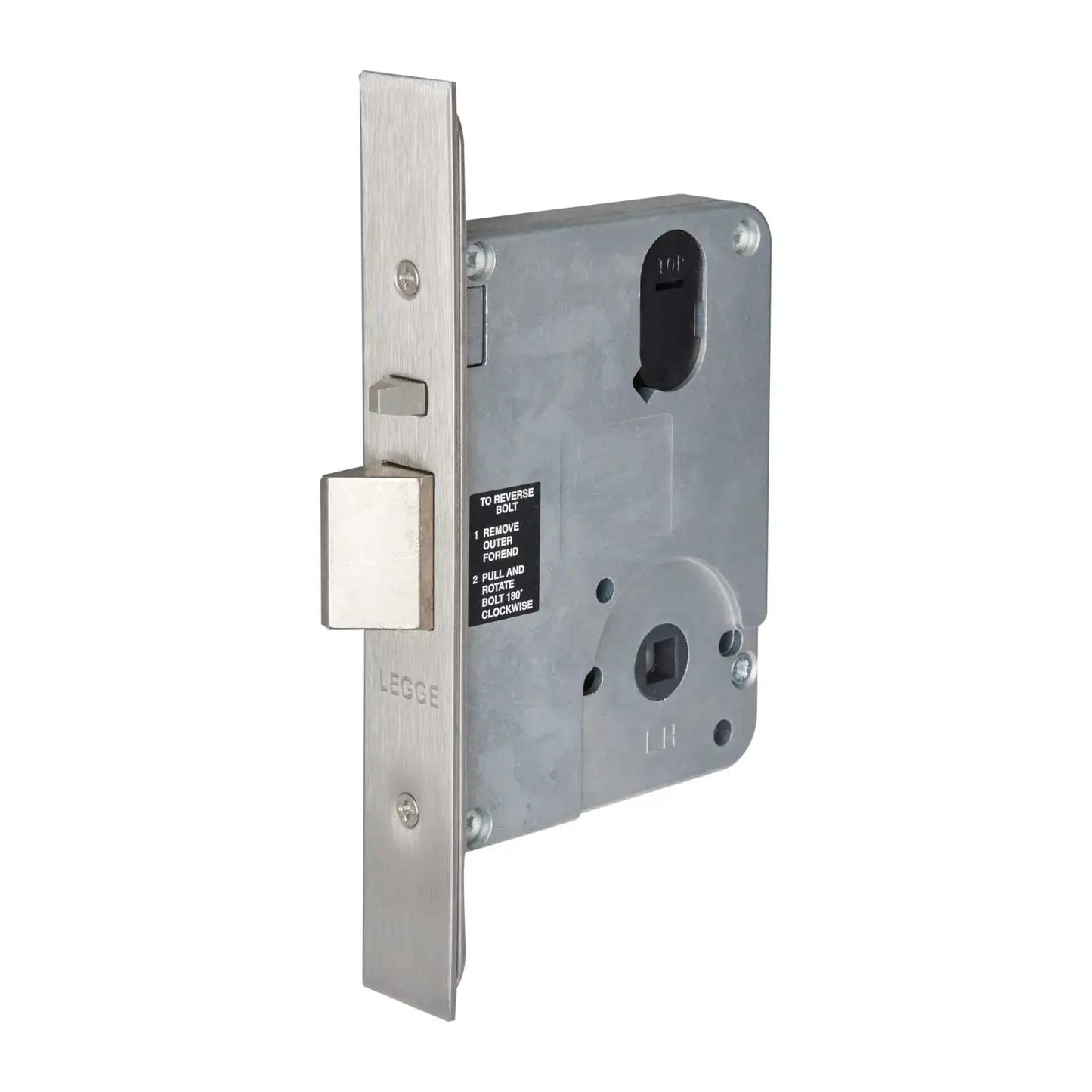 990MF MORTICE 70MM BACKSET SC lock by Legge, shown in stainless steel finish, ideal for secure door hardware applications from Harry's Door Hardware