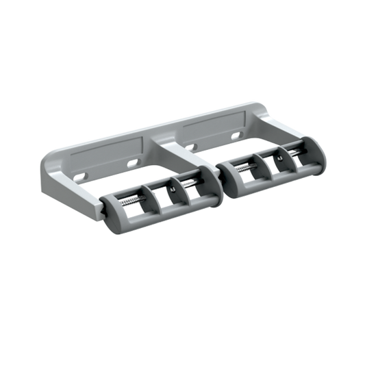 Lenlok ML825 Toilet Double Roll Dispenser, Grey Enamel