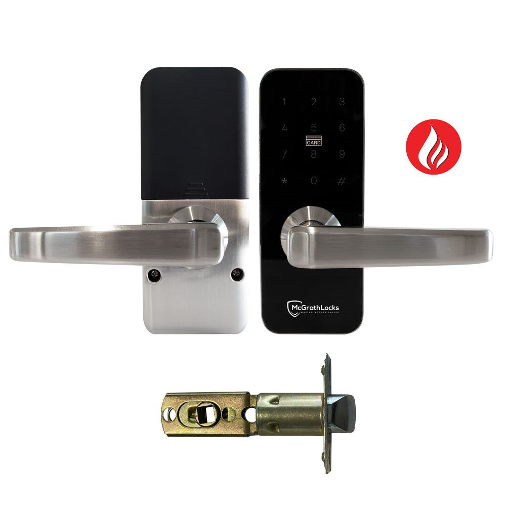 McGrath Windsor Digital Lock, 2 hour Fire Rating, Satin Nickel Finish, Latch Not Included McGrath