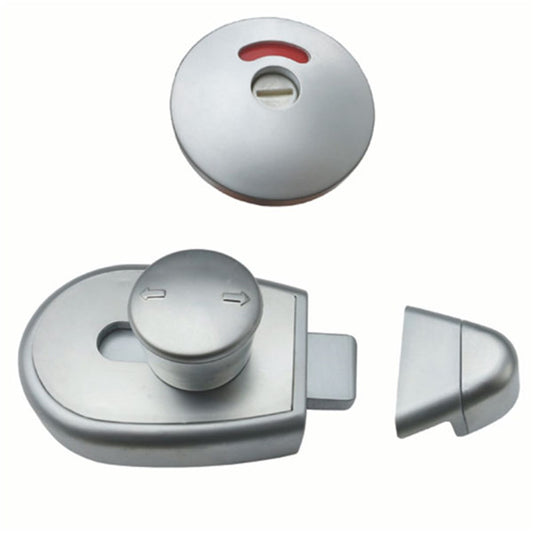 Metlam Xcel Series Slide Lock and Indicator Set Satin Chrome Plate with Screw Fixings