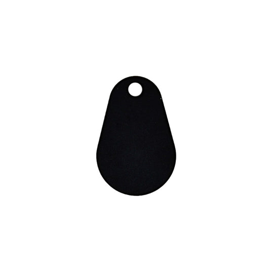 Black Neptune MIFARE 1k S50 Fob - Overmoulded Pear for access control, waterproof and dustproof ABS key fob for secure electronic card readers.