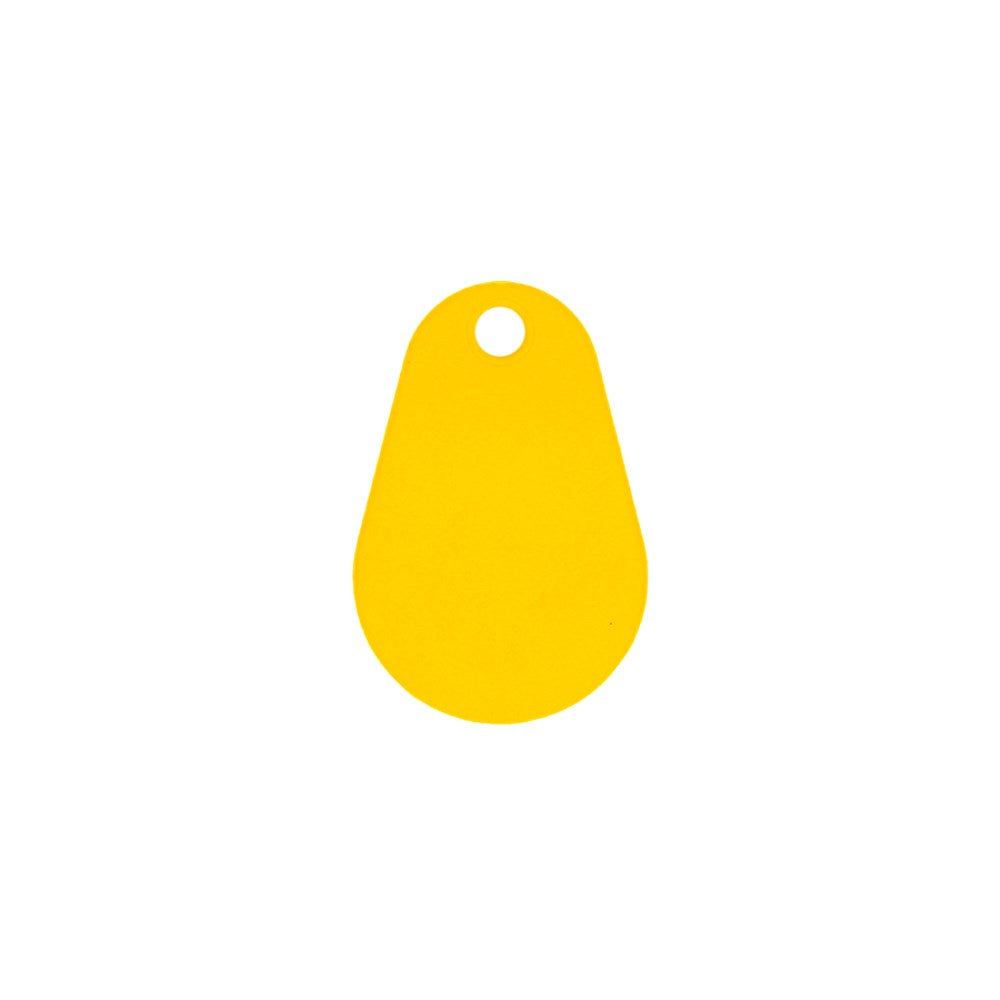 Yellow Neptune MIFARE 1k S50 Fob - Overmoulded Pear, waterproof and durable RFID key fob for electronic card readers and access control use.