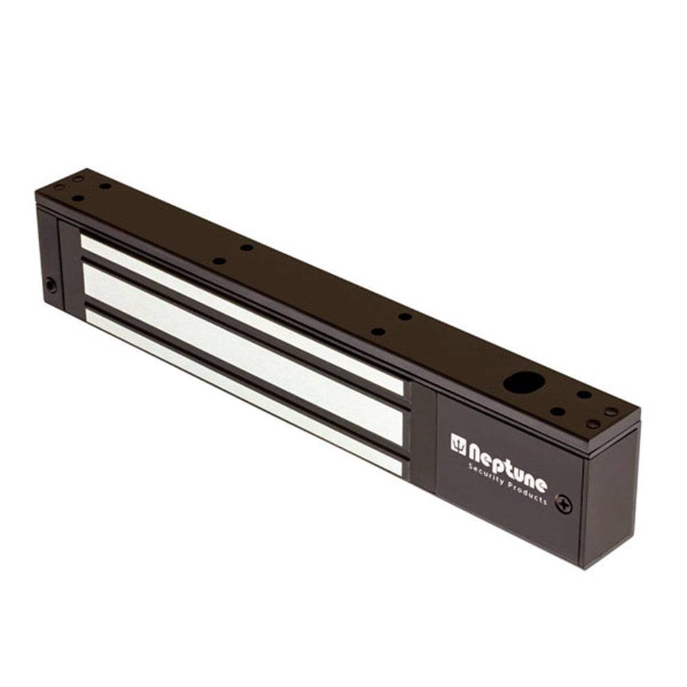Neptune 280kg Maglock - Single Door Lock in black finish featuring delay function and monitored status for electronic door security.