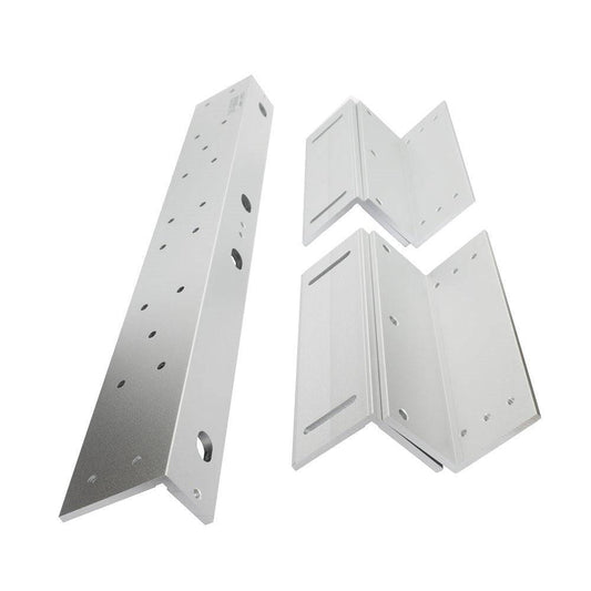 Neptune L&Z Bracket - Double & Adjustable for NEML500DM magnetic lock, satin anodised aluminum finish, ideal for inward opening doors