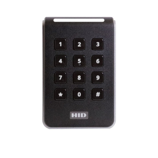 HID Signo Keypad Reader - Standard Profile with terminal strip, ideal for secure door access using multi-credential technologies.