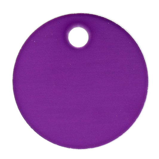 Anondised Engraving Disc Purple, 25MM X 1.2MM, Pack of 25