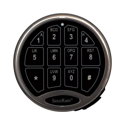 SecuRam SafeLogic Basic Entry Pad Satin Nickel - EC-0601A-NI - Harry's Door Hardware