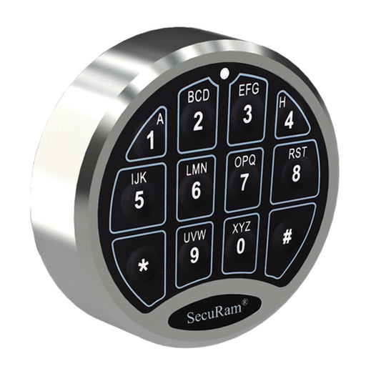 Securam SafeLogic Basic D-Drive Keypad with Spindle Chrome - EM-1701A-R-CCH - Harry's Door Hardware