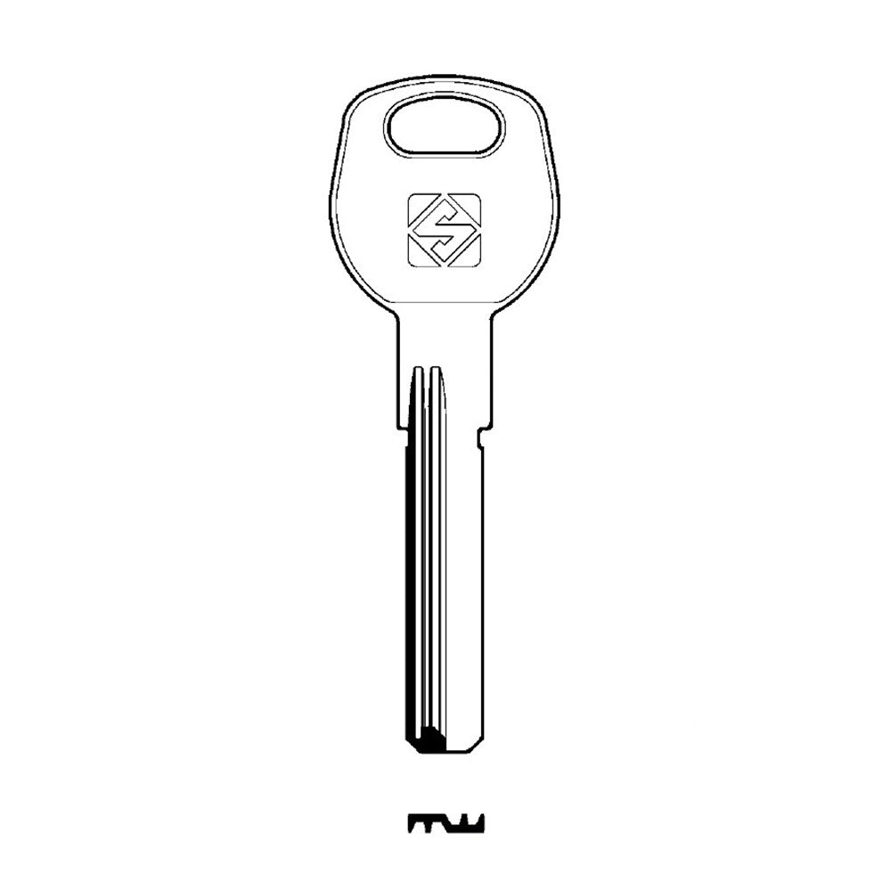 Silca Key Blank (Dimple M-Wave style) for imported cylinders RC14R Silca