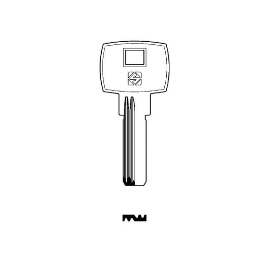 Silca Key Blank (Dimple M-Wave style) for imported cylinders RC21R Silca