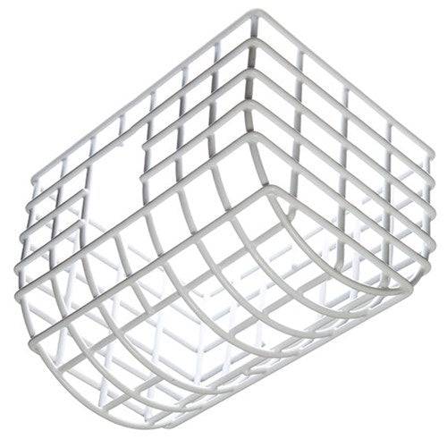 STI Detector Cage for PIR Protection 196x145x152MM in white steel, designed to shield motion sensors from damage in security systems.